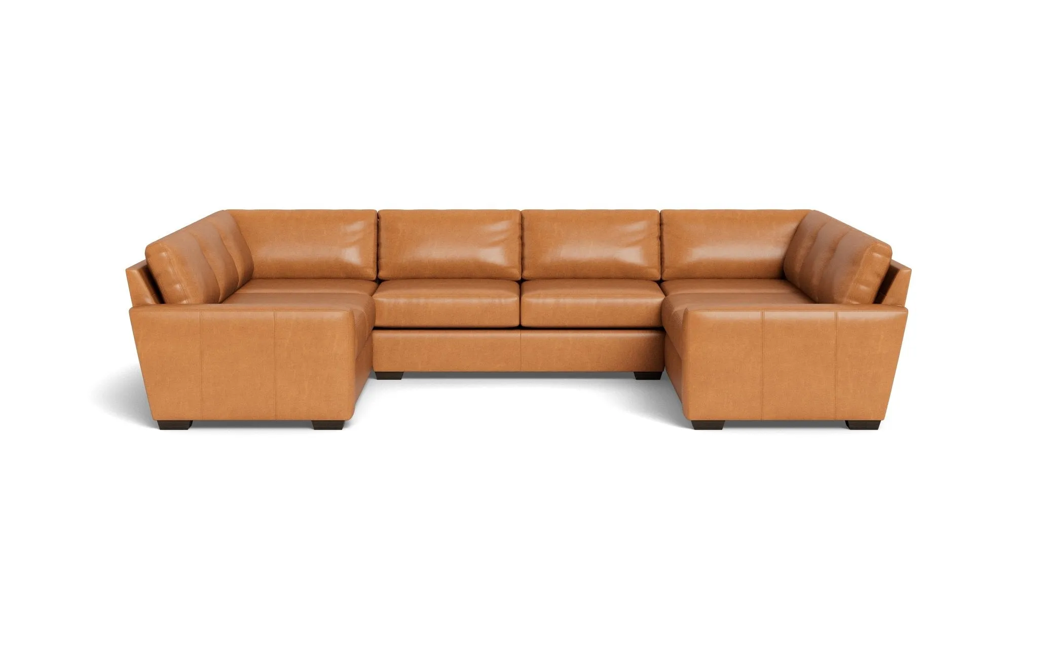 Mas Mesa 166" Deep Leather Condo U Sectional
