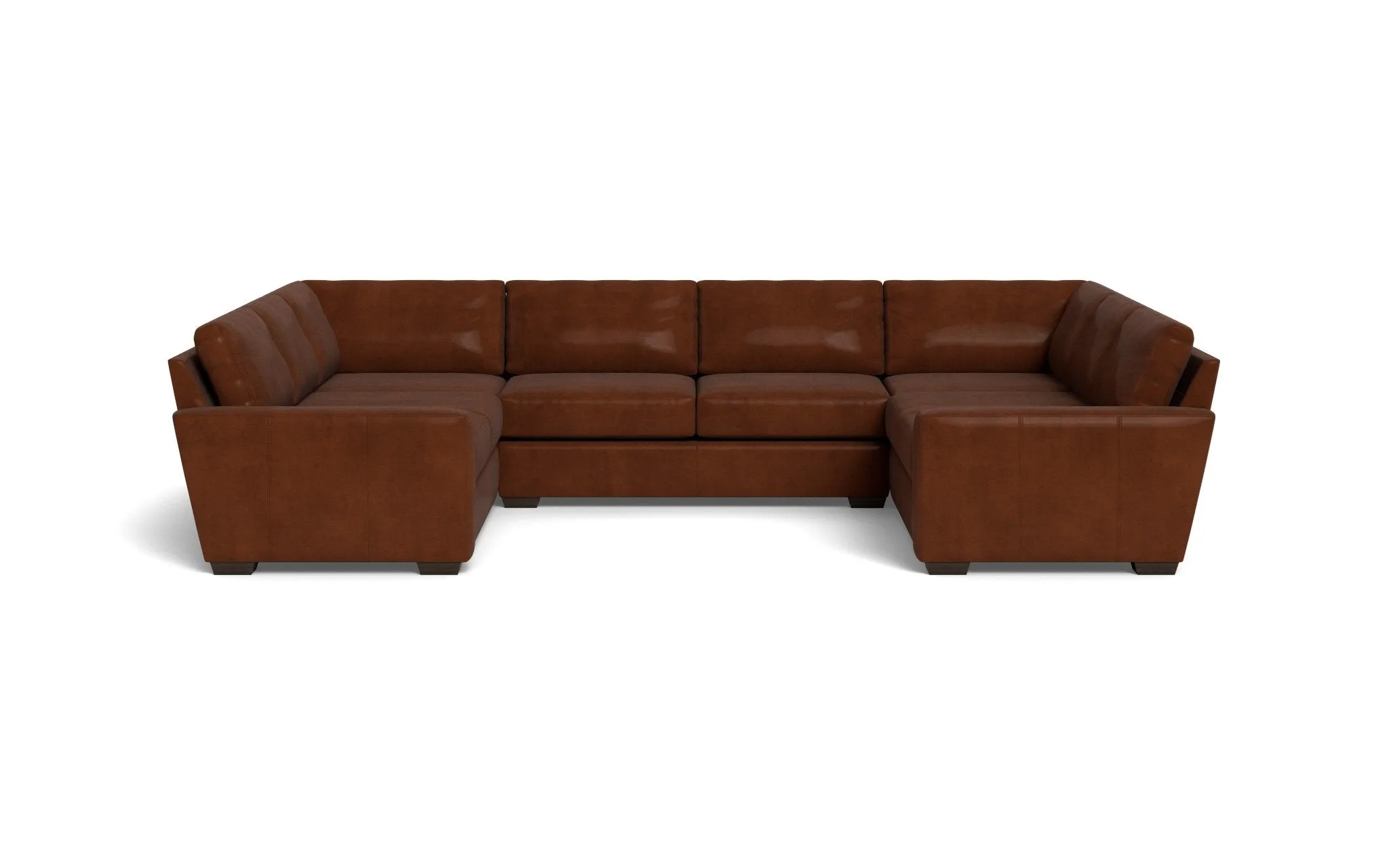 Mas Mesa 166" Deep Leather Condo U Sectional