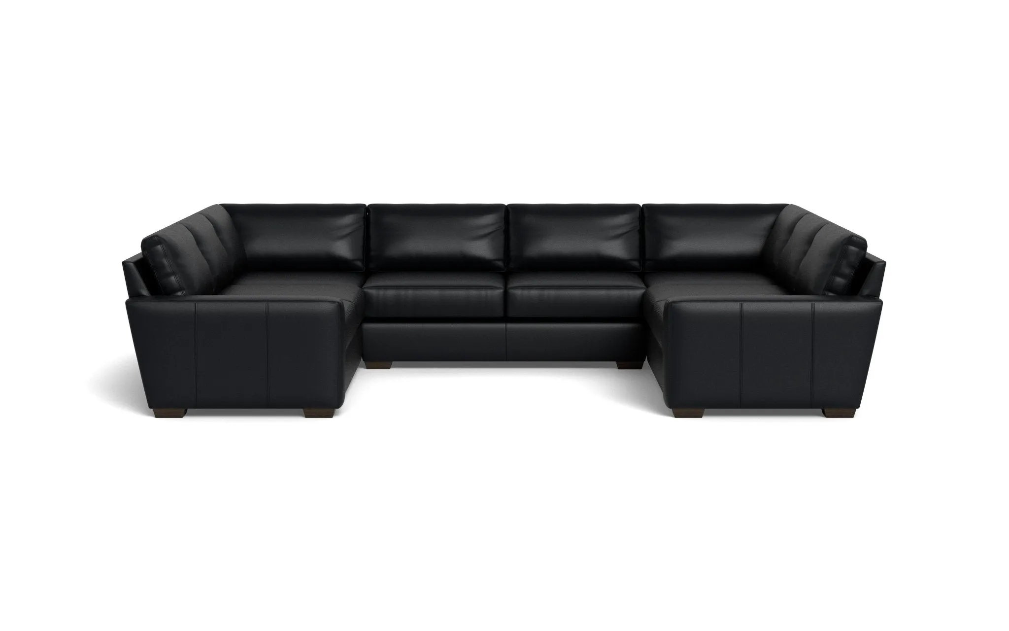 Mas Mesa 166" Deep Leather Condo U Sectional