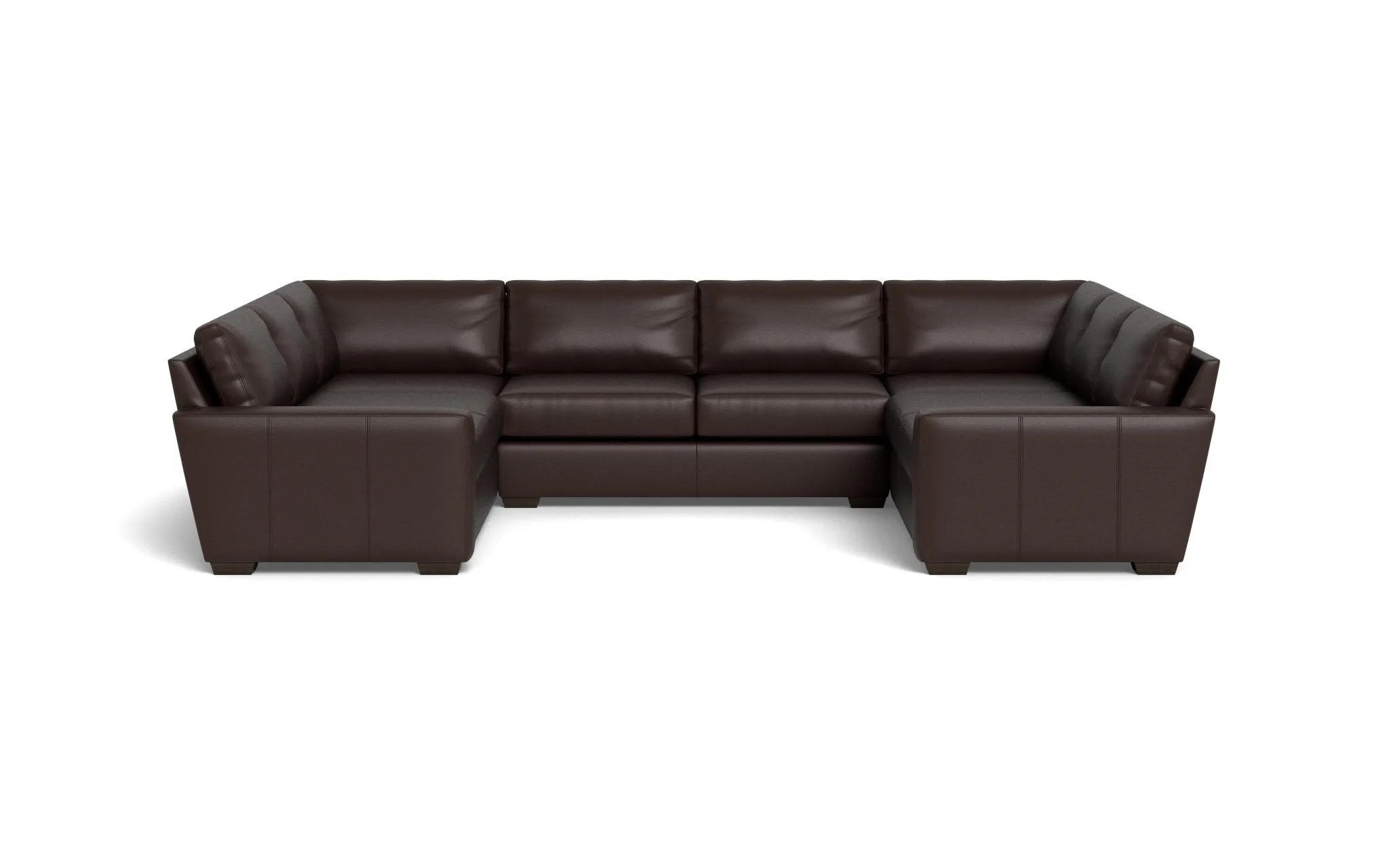 Mas Mesa 166" Deep Leather Condo U Sectional