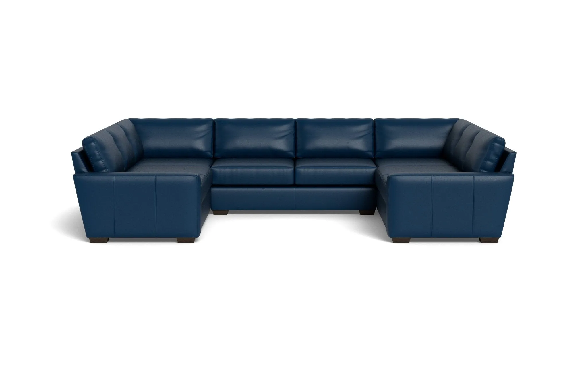 Mas Mesa 166" Deep Leather Condo U Sectional