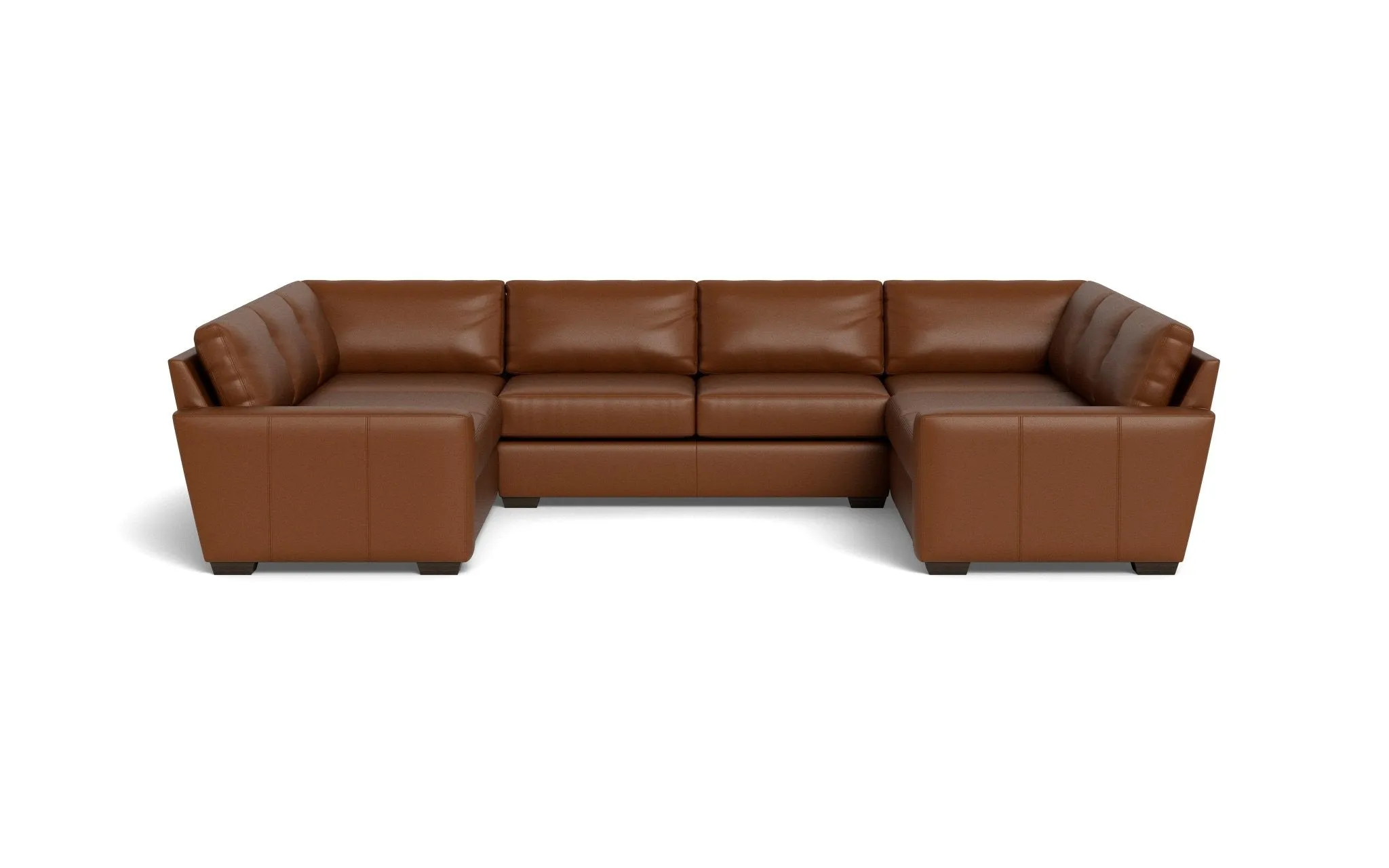 Mas Mesa 166" Deep Leather Condo U Sectional