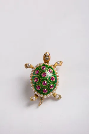 MAXFIELD PRIVATE COLLECTION | VINTAGE TURTLE BROOCH
