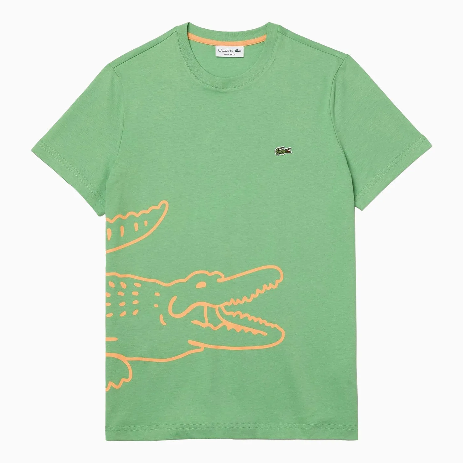 Men's Crocodile Print Crew Neck T Shirt