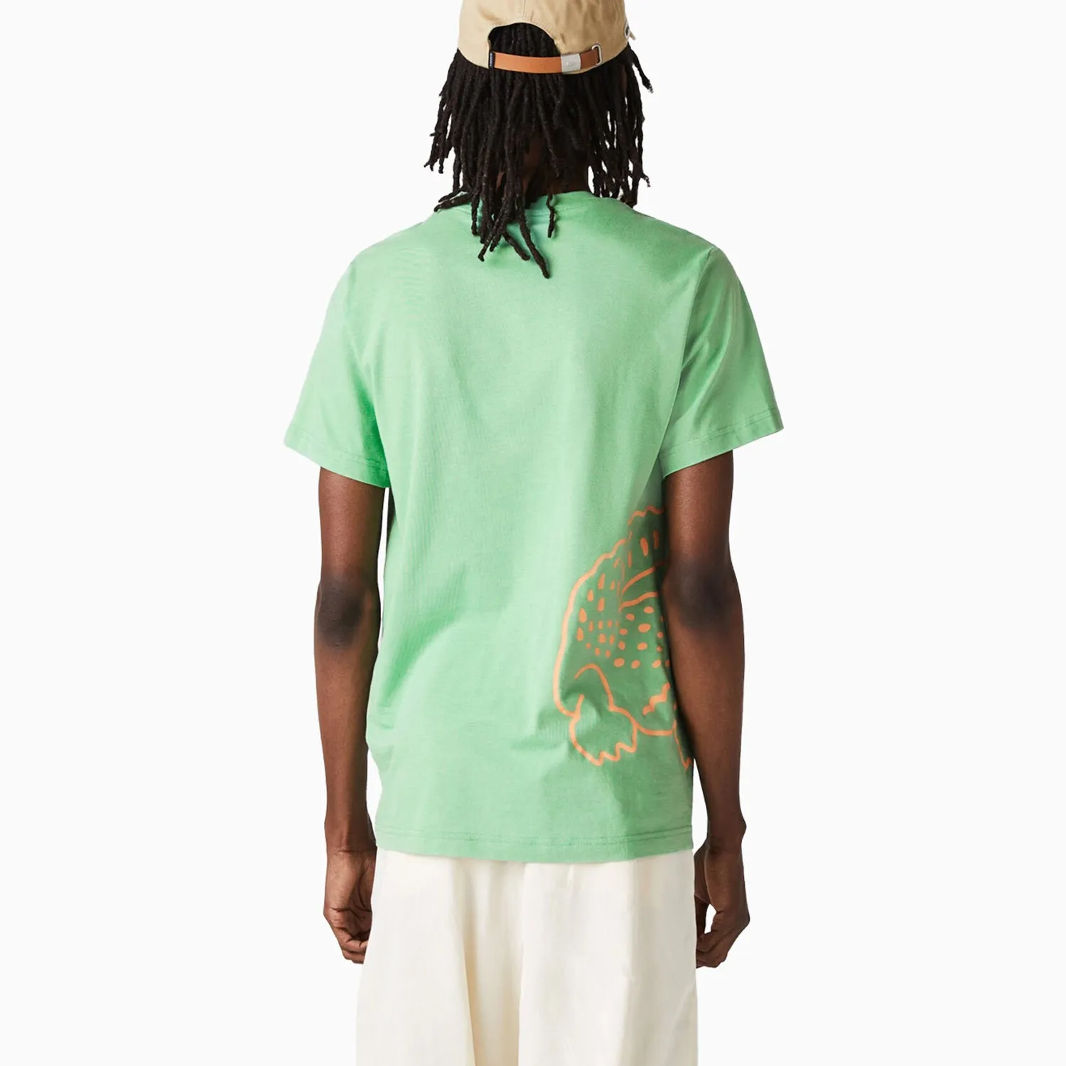 Men's Crocodile Print Crew Neck T Shirt