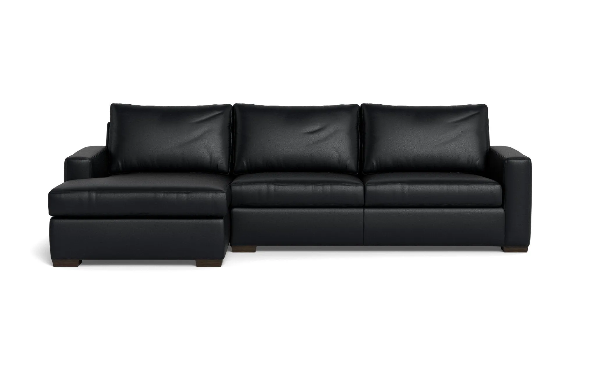 Mesa 123" Leather Left Chaise Sectional