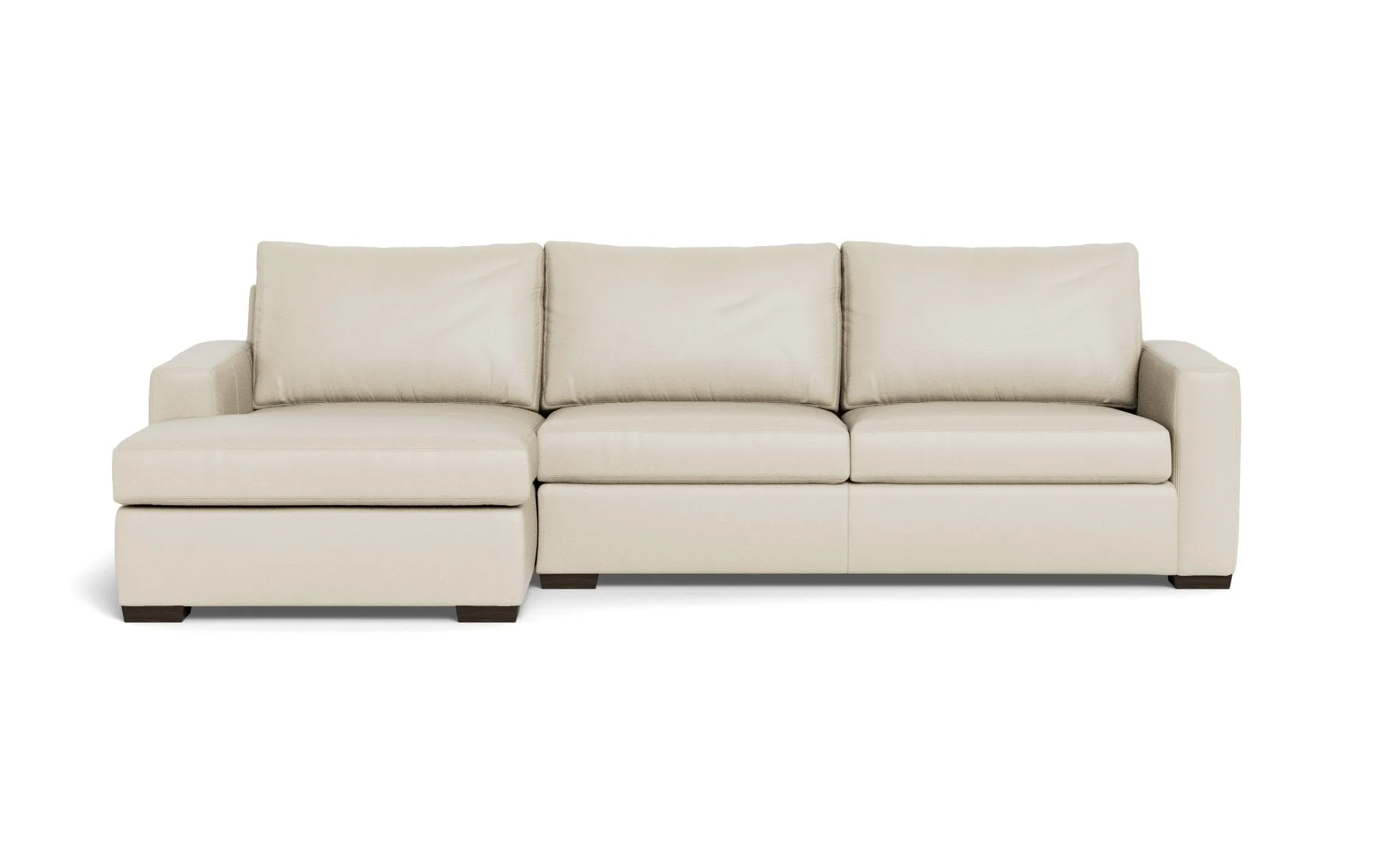 Mesa 123" Leather Left Chaise Sectional