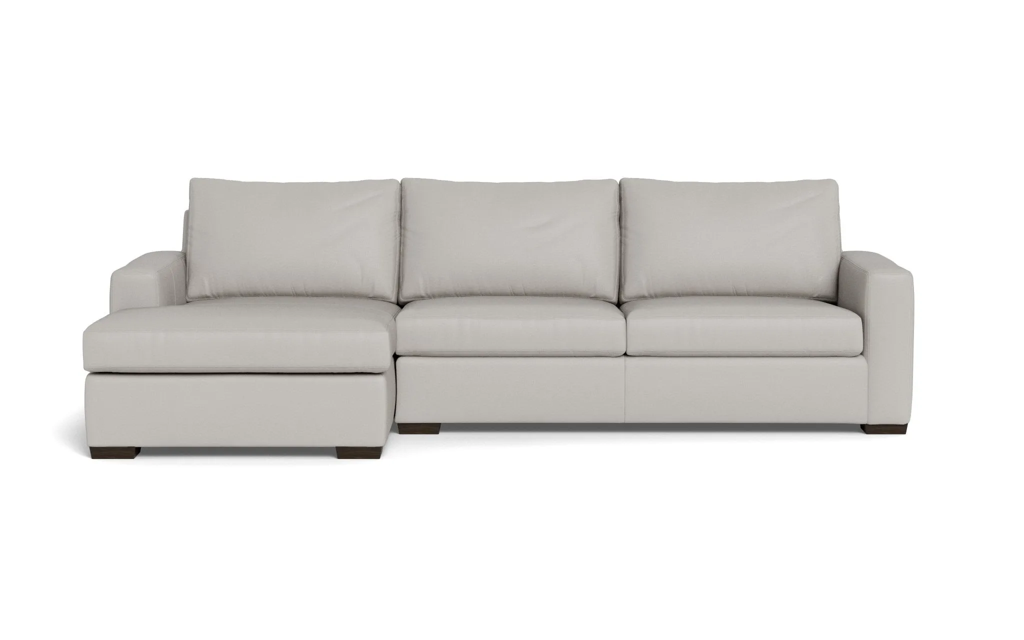 Mesa 123" Leather Left Chaise Sectional