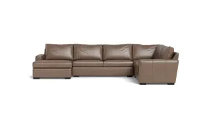 Mesa 156" Leather Corner Sectionals w. Left Chaise