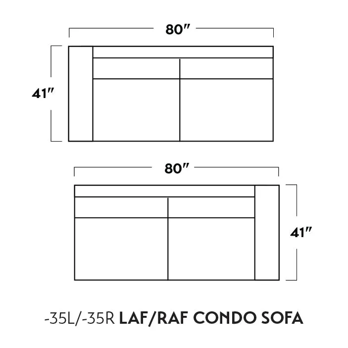 Mesa Leather Raf Condo Sofa