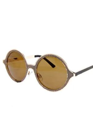 Mesh Print Metallic Sunglasses