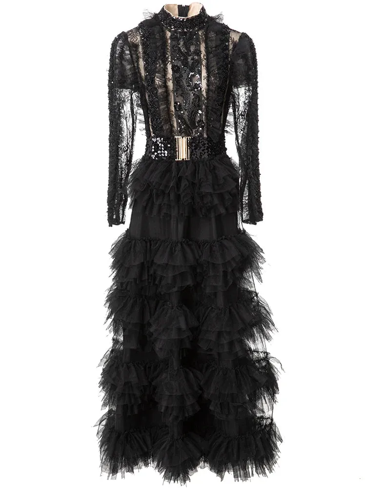Mia Mesh Lace Dress