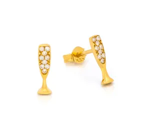 Miniature Champagne Diamond Earring