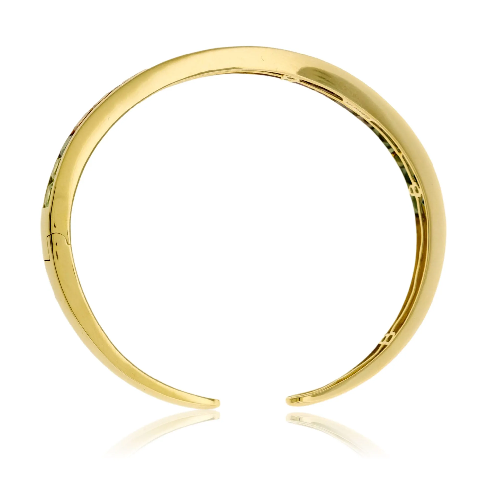 Mixed Gemstone & Diamond Flexing Bangle Bracelet
