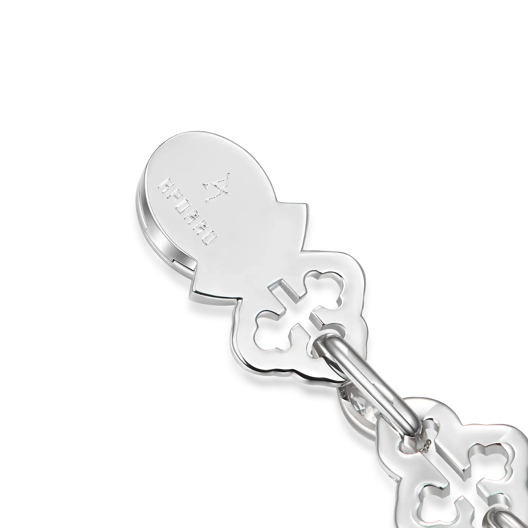 Moissanite Marquise Cut Mix Bottoni Cross Link Chain - 12mm