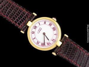Must De Cartier Vendome Ladies Vermeil Watch - 18K Gold Over Sterling Silver
