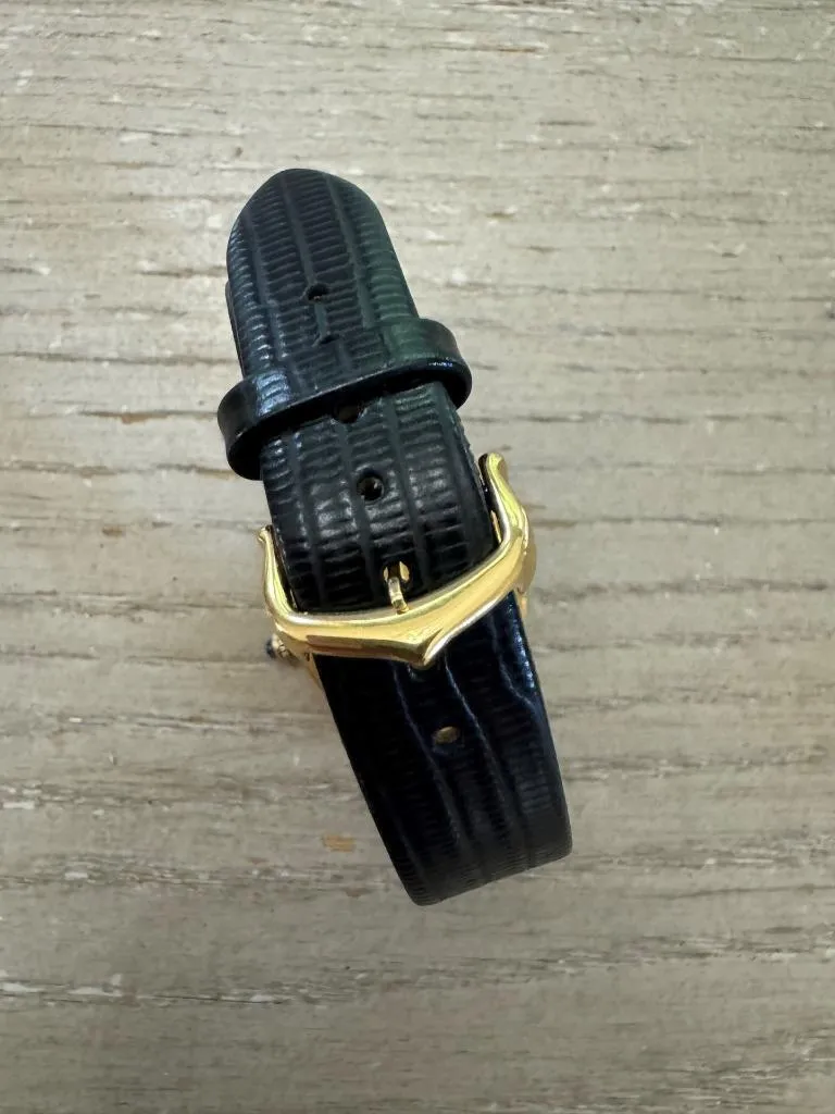 Must De Cartier Vendome Mens Midsize Unisex Vermeil Watch - 18K Gold Over Sterling Silver