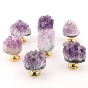 Natural Amethyst Cabinet Drawer Knob