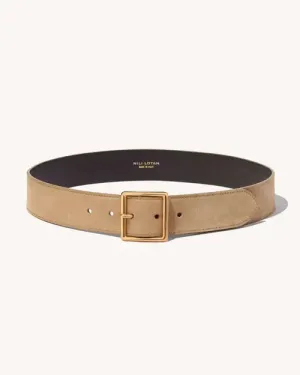 Nili Lotan - Marcela Belt in Khaki w/gold buckle