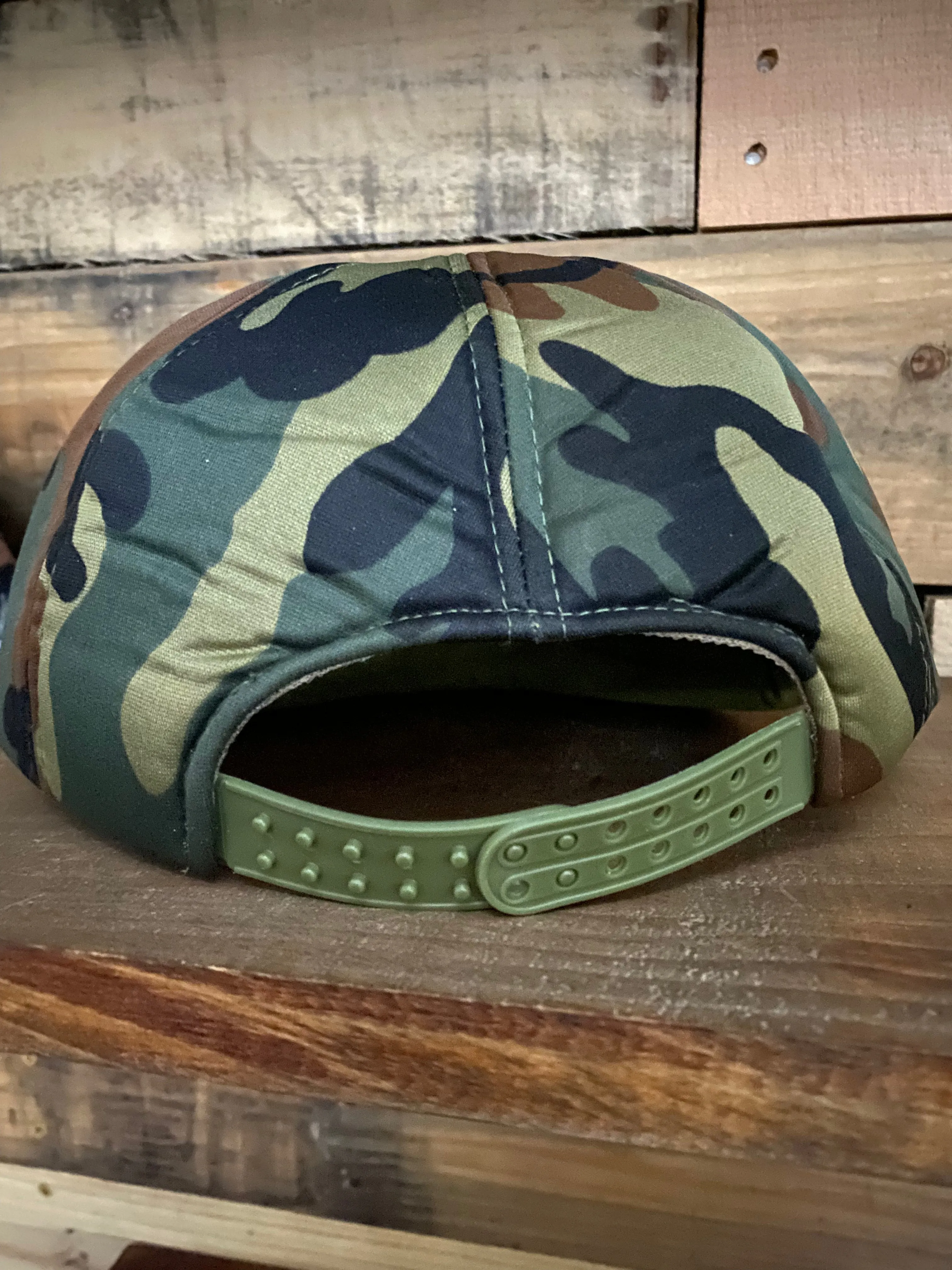 Old school hunting club Vintage Camo foam Snapback hat cap embroidered