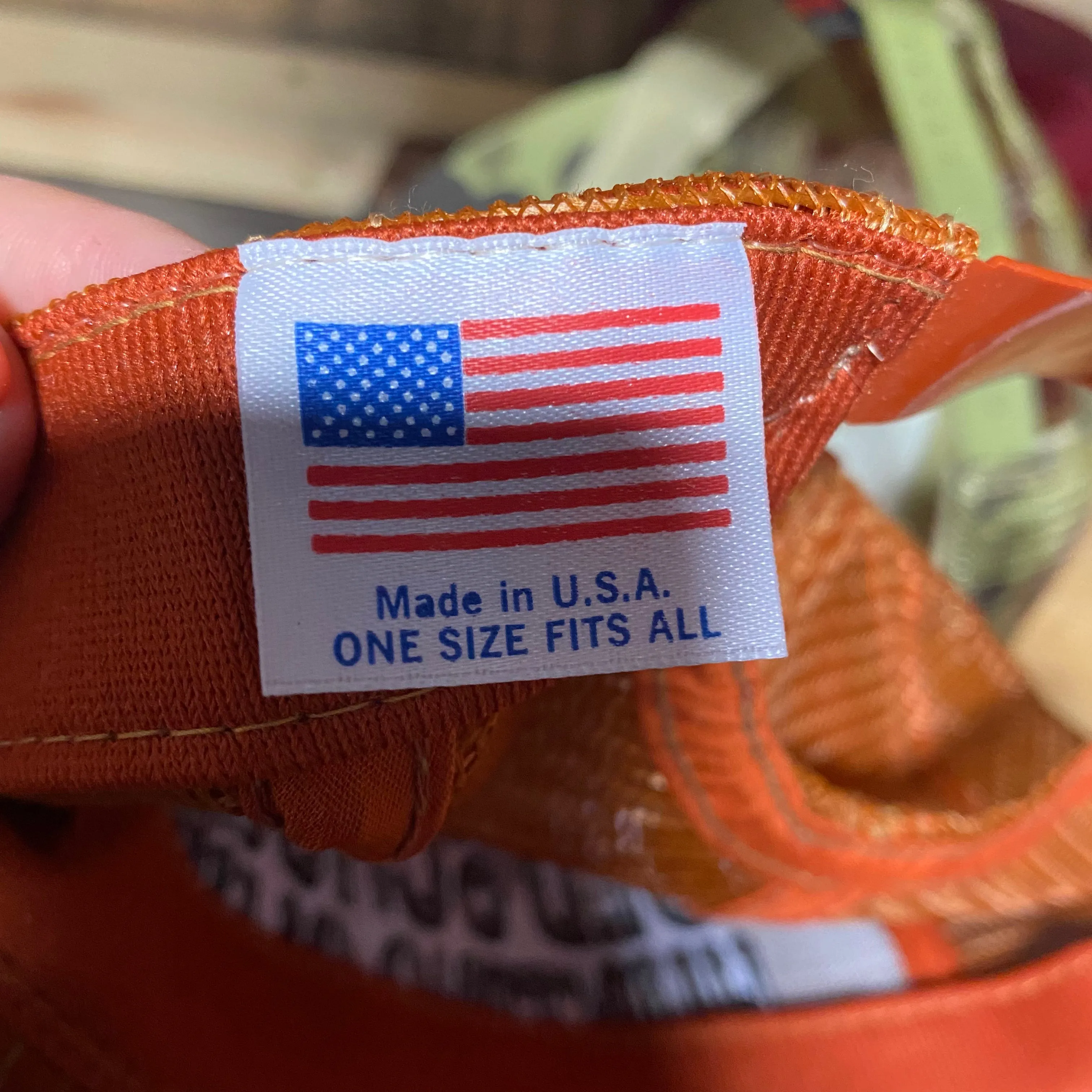 Old school hunting club vintage Orange mesh Snapback hat cap custom embroidery Made in the USA