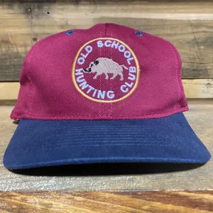Old school hunting club vintage Strapback hat cap custom embroidery
