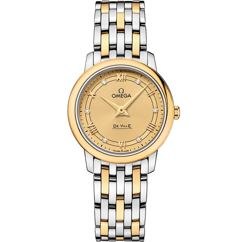 Omega De Ville Prestige 27.4mm steel - yellow gold on steel - yellow gold