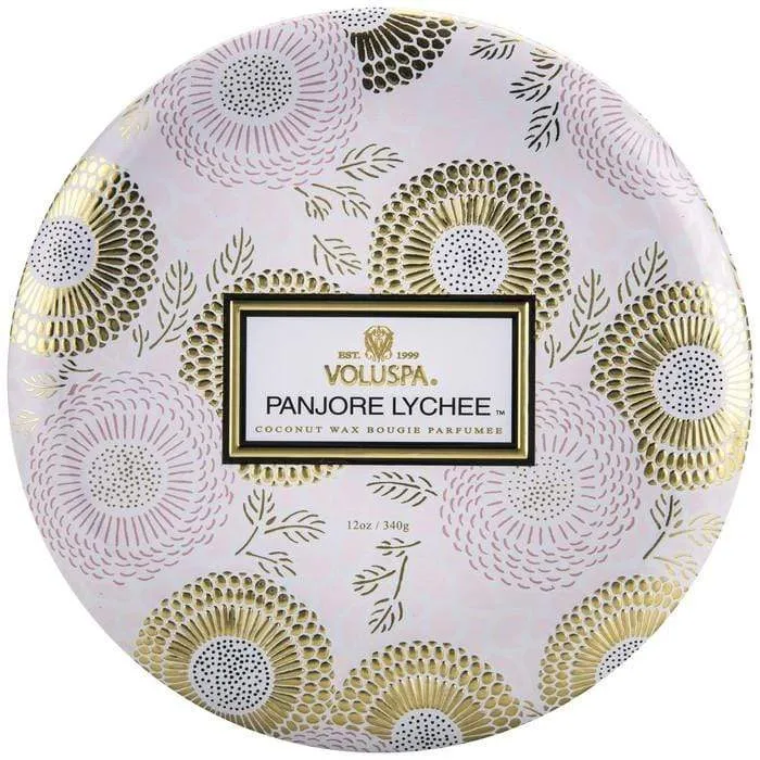 Panjore Lychee | Large Embossed Glass Candle