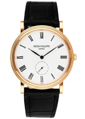 Patek Philippe Calatrava 5119R 18K Rose Gold Mens Watch With Papers