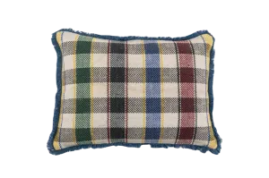 Pillow: Handwoven antique Hungarian hemp - Tartan - P260