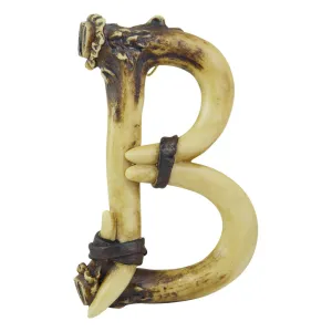 Pine Ridge Personalized Name Art 6" Antler Letter "B" Home Decor - 3D Western Decorative Hanging Wall Letters Decorations Deer Antler Monogram Hunting Sign Design - Unique Gift Ideas