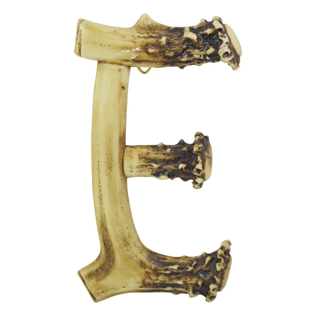 Pine Ridge Personalized Name Art 6" Antler Letter "E" Home Decor - 3D Western Decorative Hanging Wall Letters Decorations Deer Antler Monogram Hunting Sign Design - Unique Gift Ideas
