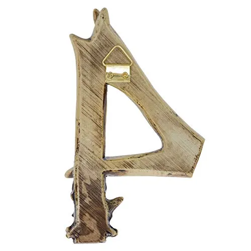Pine Ridge Personalized Name Art 6" Antler Number "4" Home Decor - 3D Western Decorative Hanging Wall Letters, Numbers, and Symbols Decorations Deer Antler Monogram Hunting Sign Design