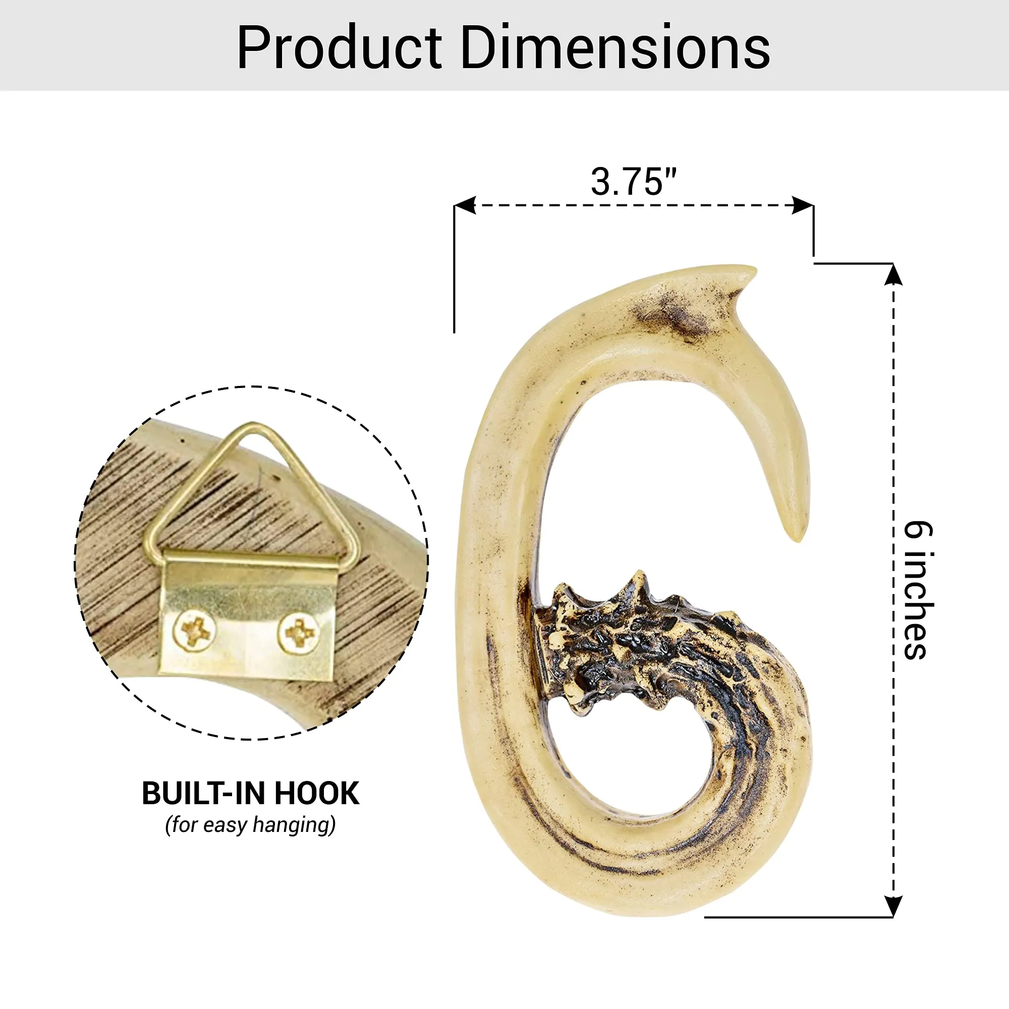 Pine Ridge Personalized Name Art 6" Antler Number "6" Home Decor - 3D Western Decorative Hanging Wall Letters, Numbers, and Symbols Decorations Deer Antler Monogram Hunting Sign Design