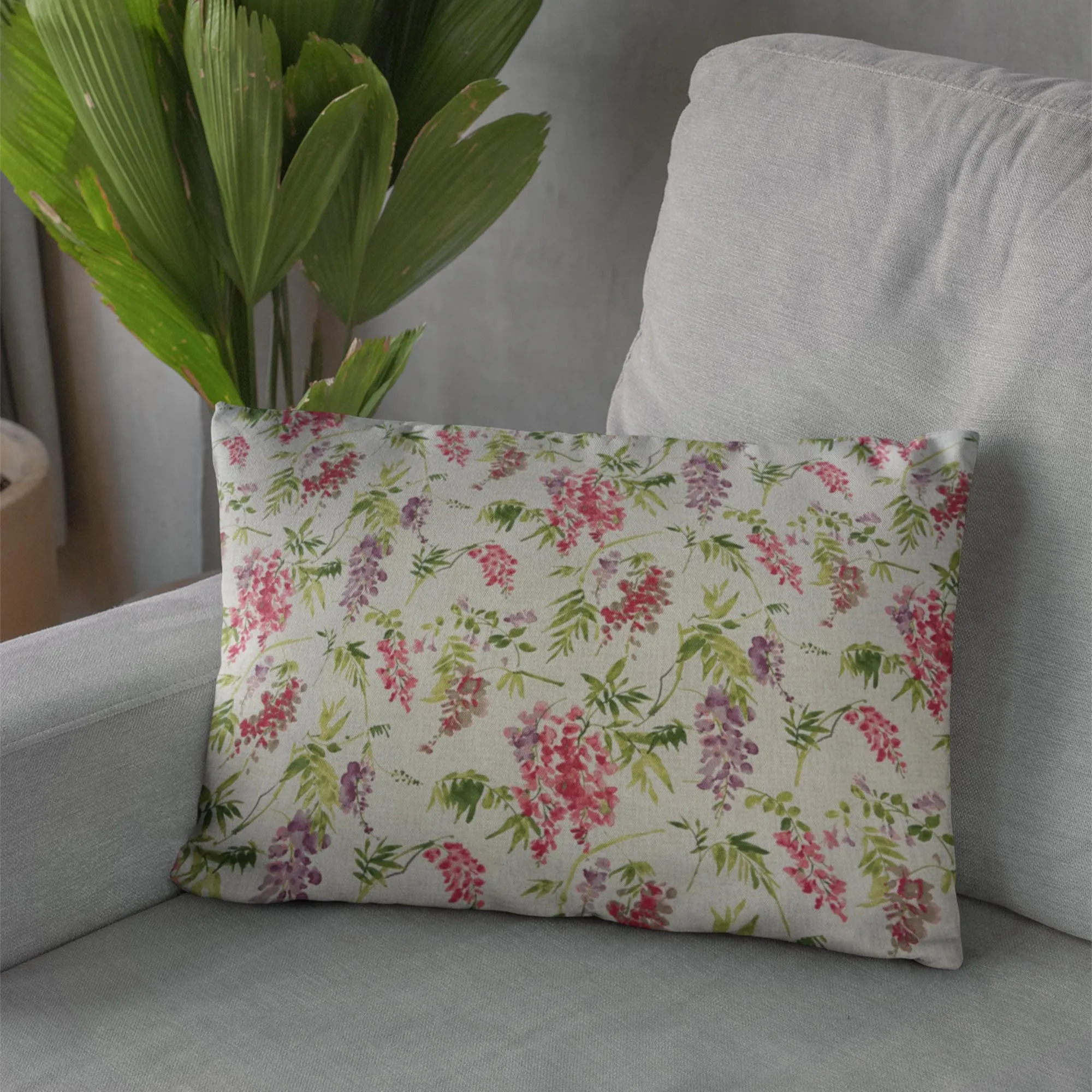 Plutus Multicolor Garden Fiesta Floral Luxury Throw Pillow