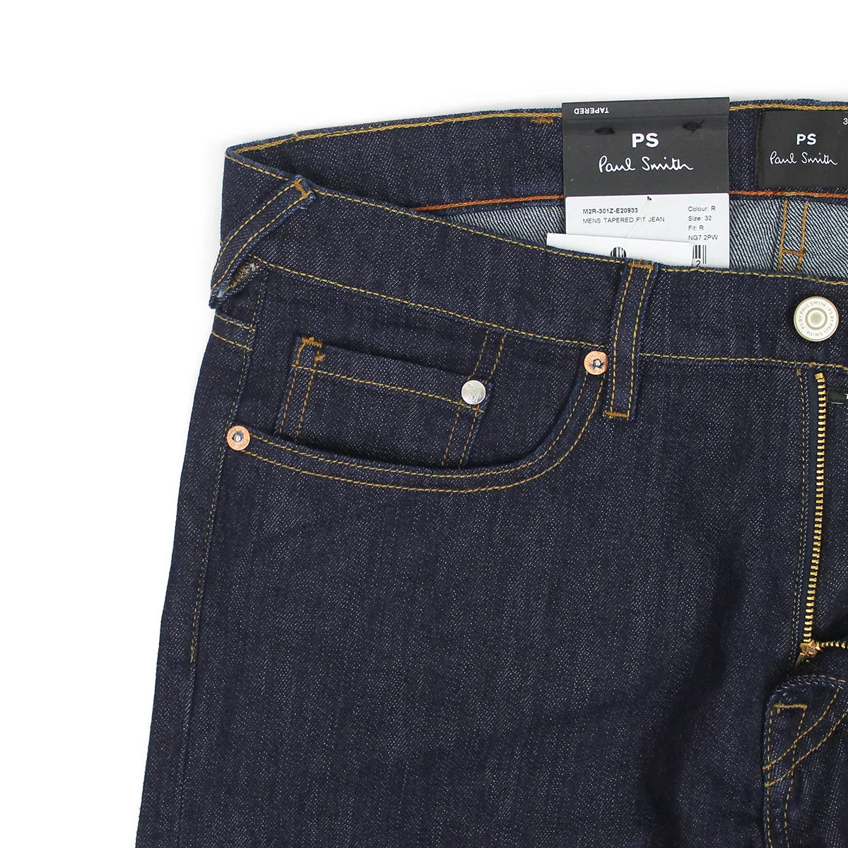 PS Paul Smith - Tapered Fit Jeans in Dry Indigo