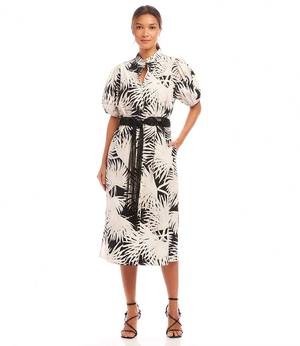 Puff Sleeve Midi Shirtdress