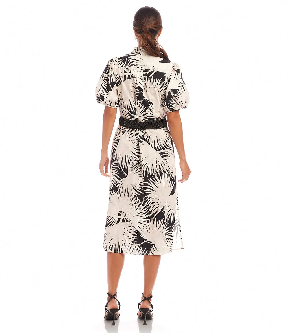 Puff Sleeve Midi Shirtdress