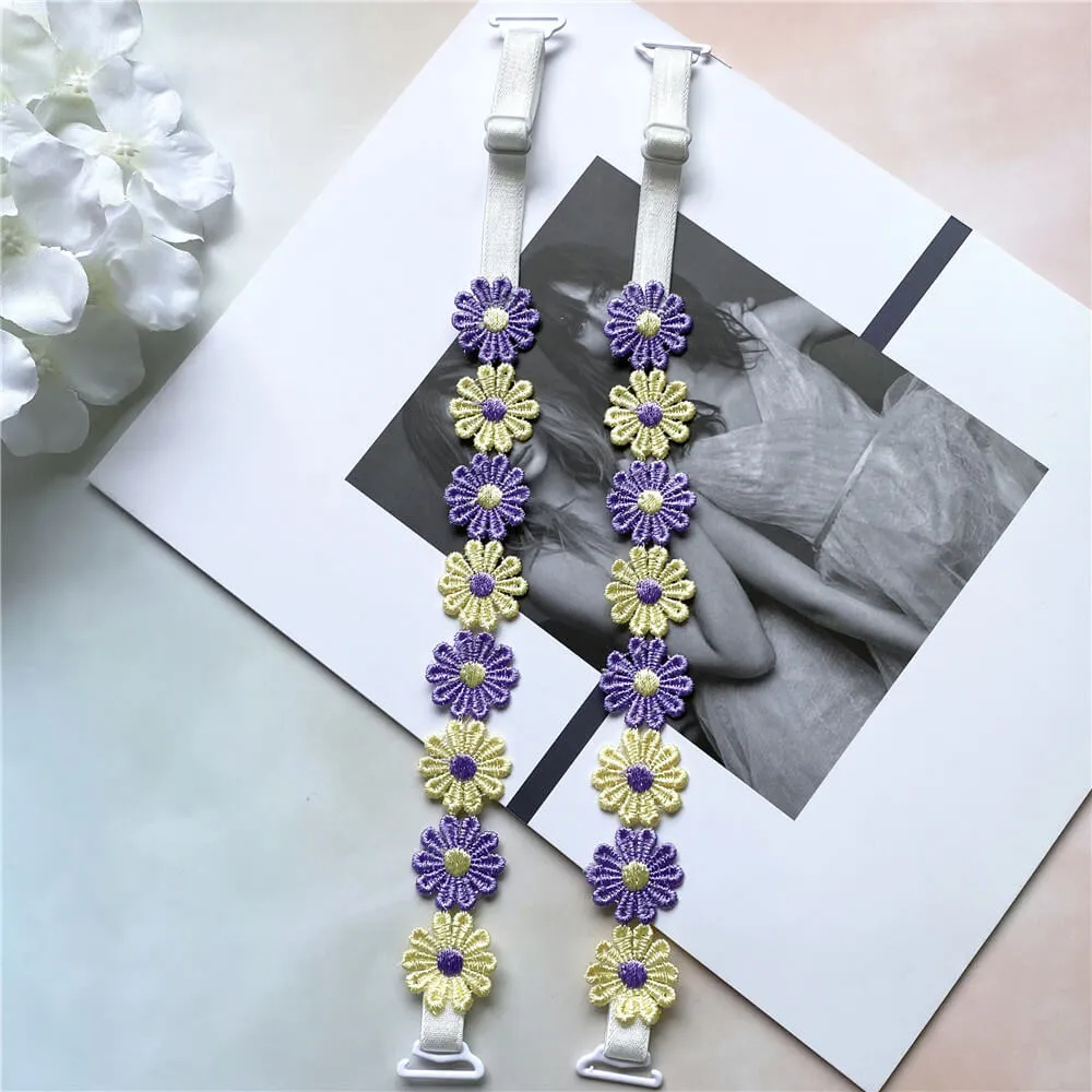 Purple Daisy Bra Strap