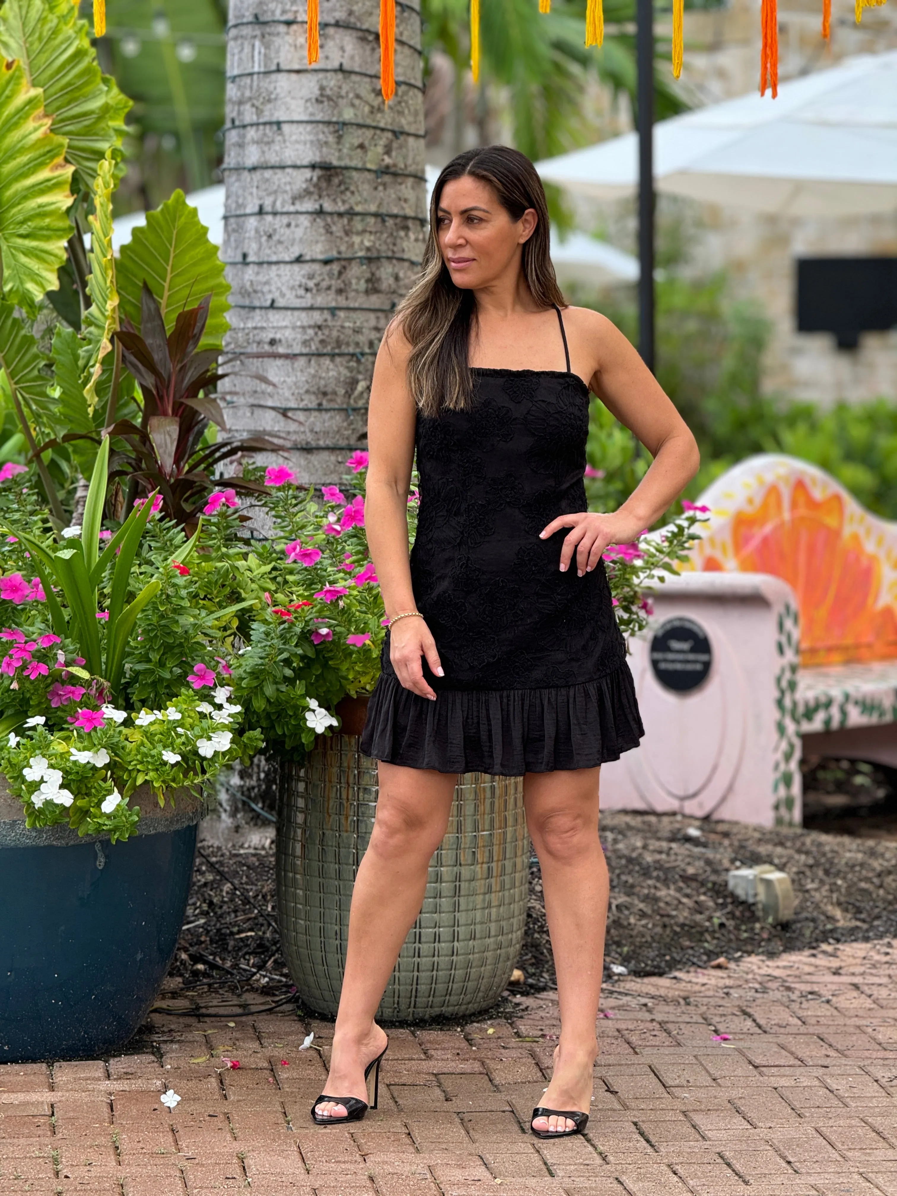 "Mimi"Adjustable Spaghetti Strap Mini Dress