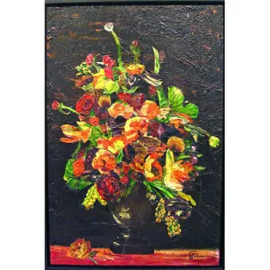 "Modern Classic" By Susan Soffer Cohn Mixed Media Painting on Canvas 32"x21 3/4"