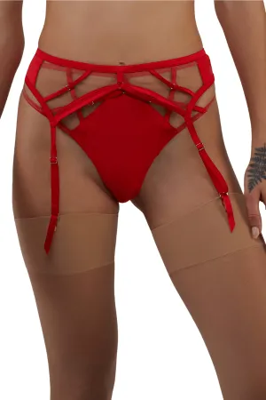 Ramona Mesh Suspender - Red