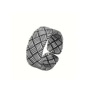 Real Solid 925 Sterling Silver Rings Braided Classical Fashion Punk Jewelry Open Size 7-9