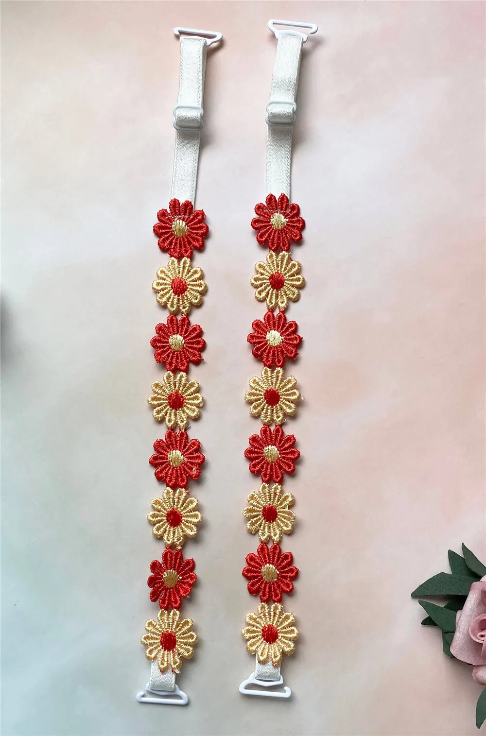 Red Daisy Bra Strap