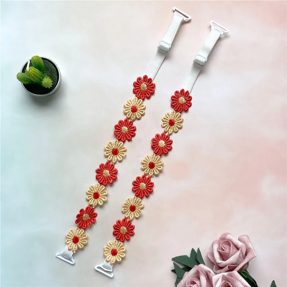 Red Daisy Bra Strap
