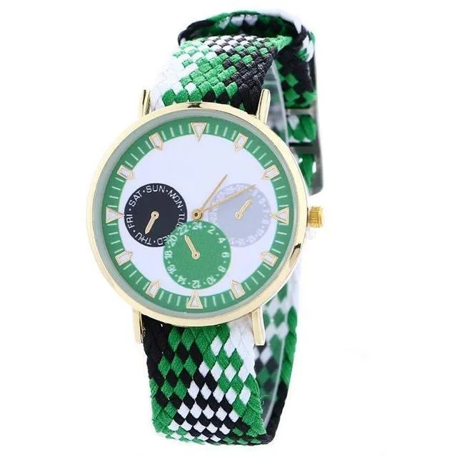 Retro Braided Strap Women's Wristwatch