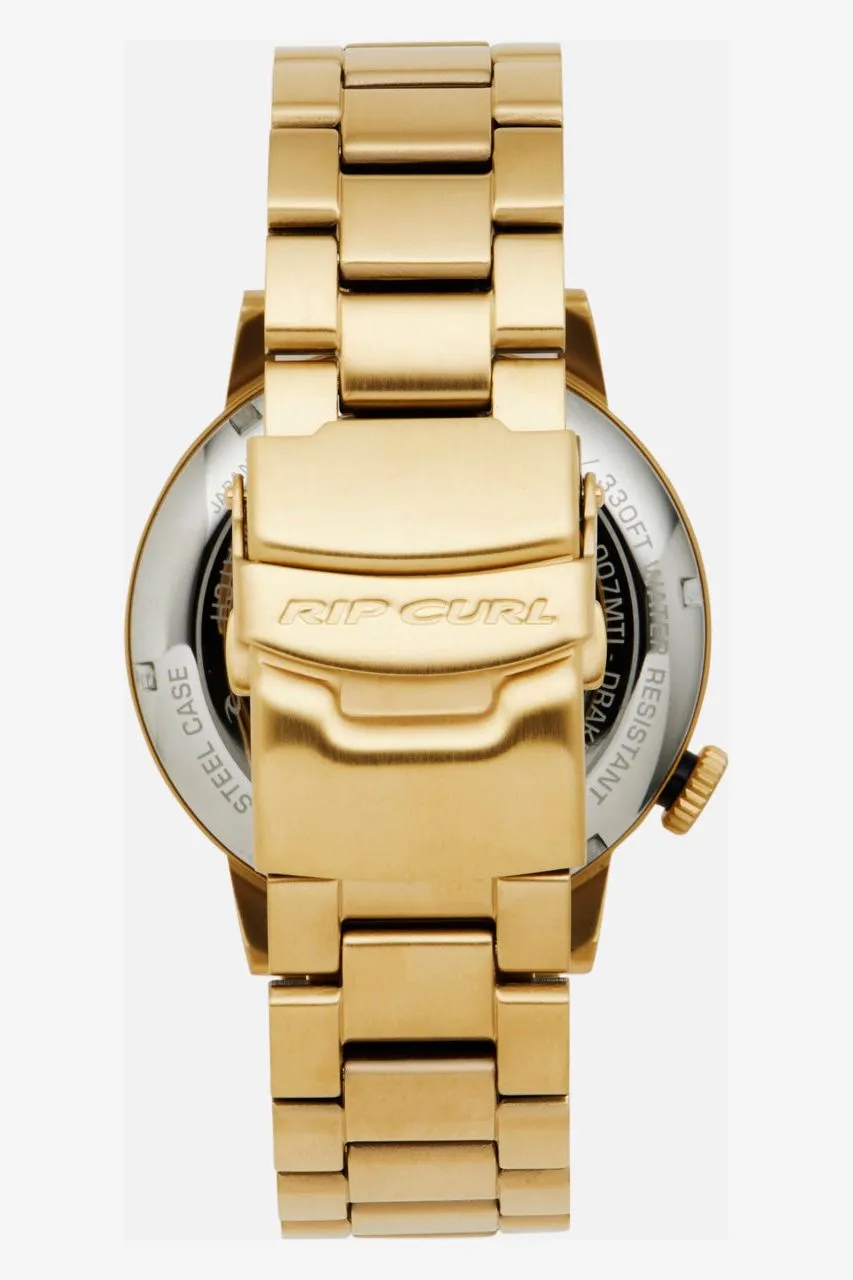 RIP CURL DRAKE AUTOMATIC SSS WATCH - GOLD