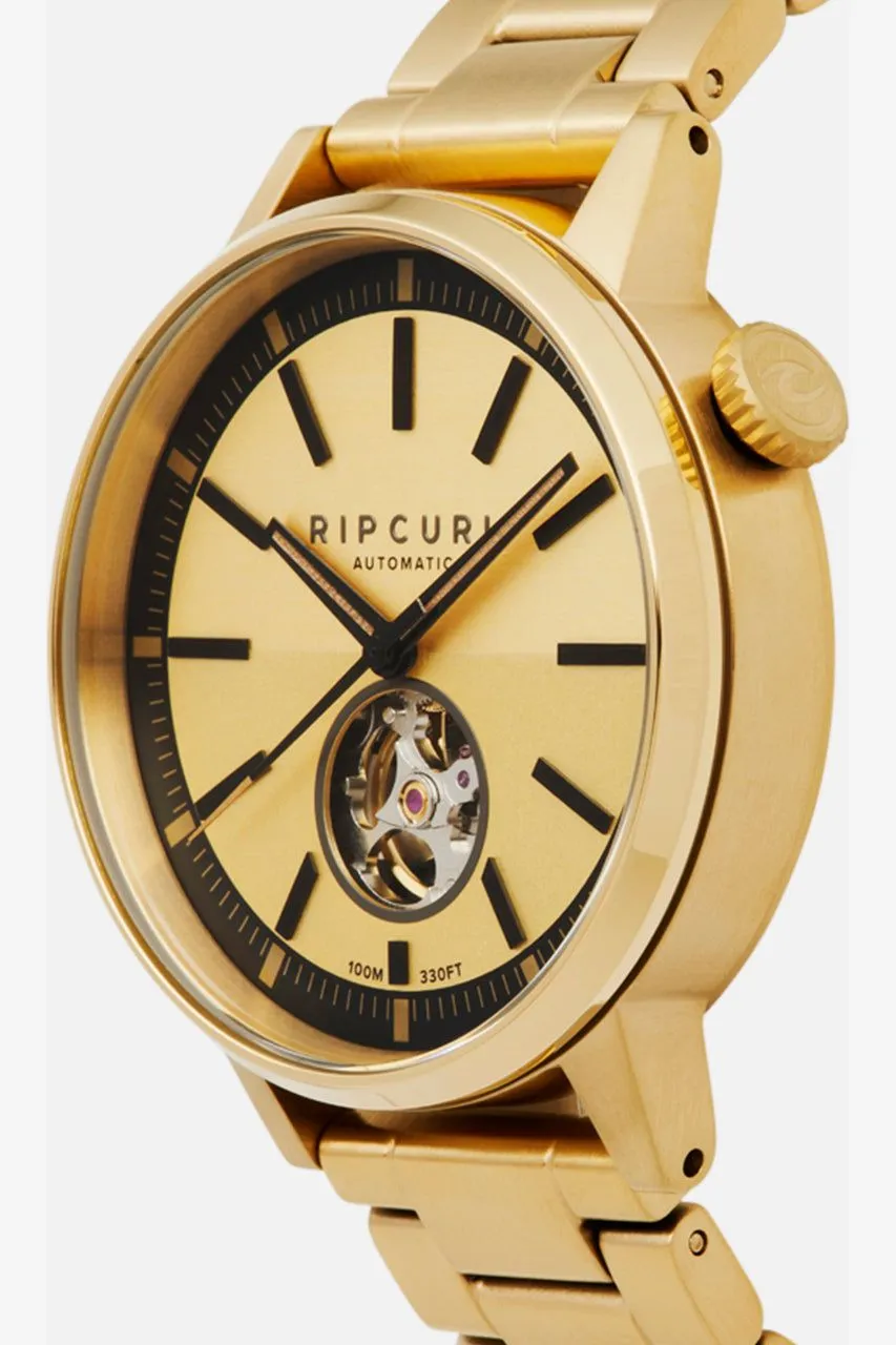 RIP CURL DRAKE AUTOMATIC SSS WATCH - GOLD