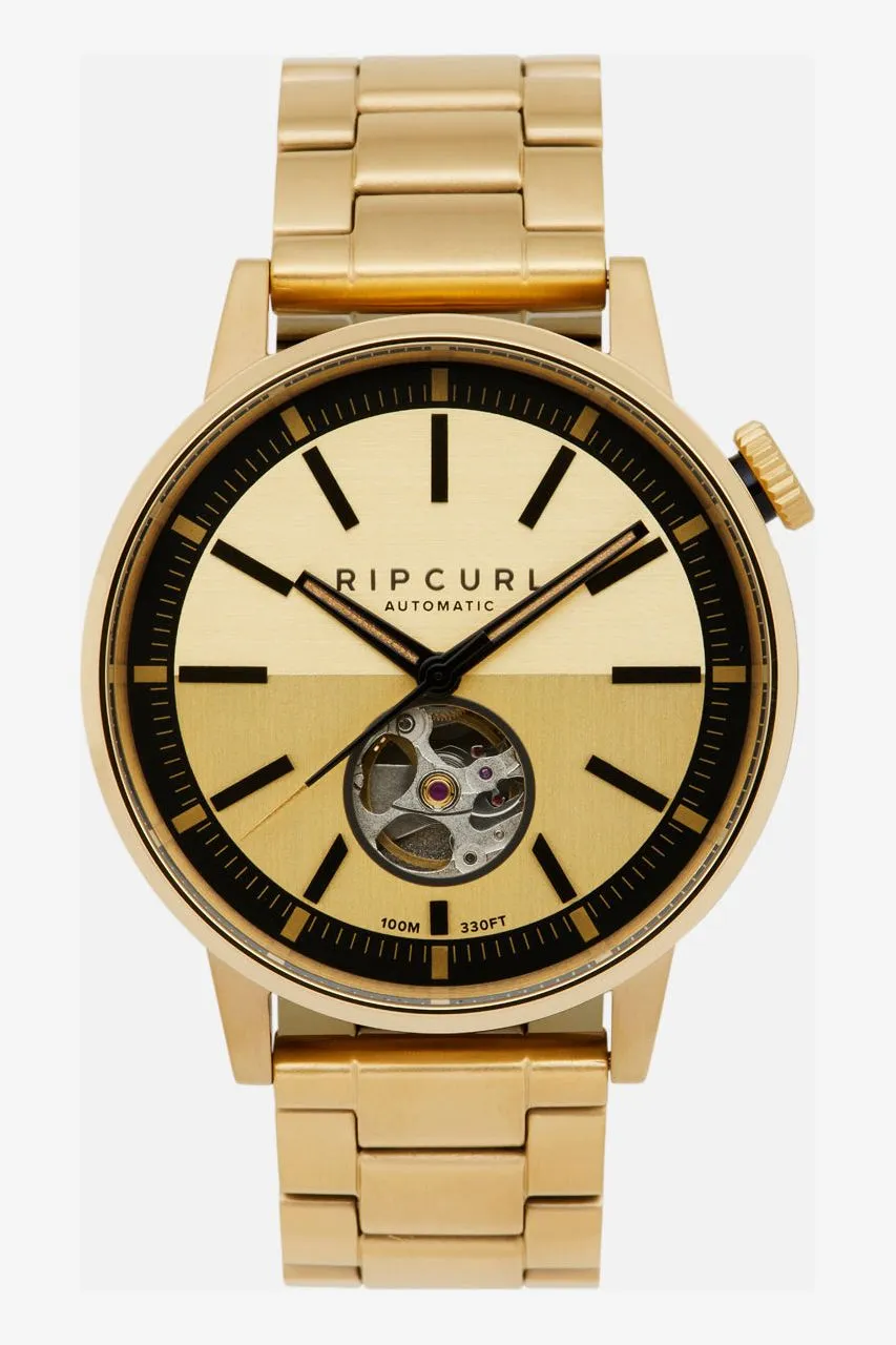 RIP CURL DRAKE AUTOMATIC SSS WATCH - GOLD
