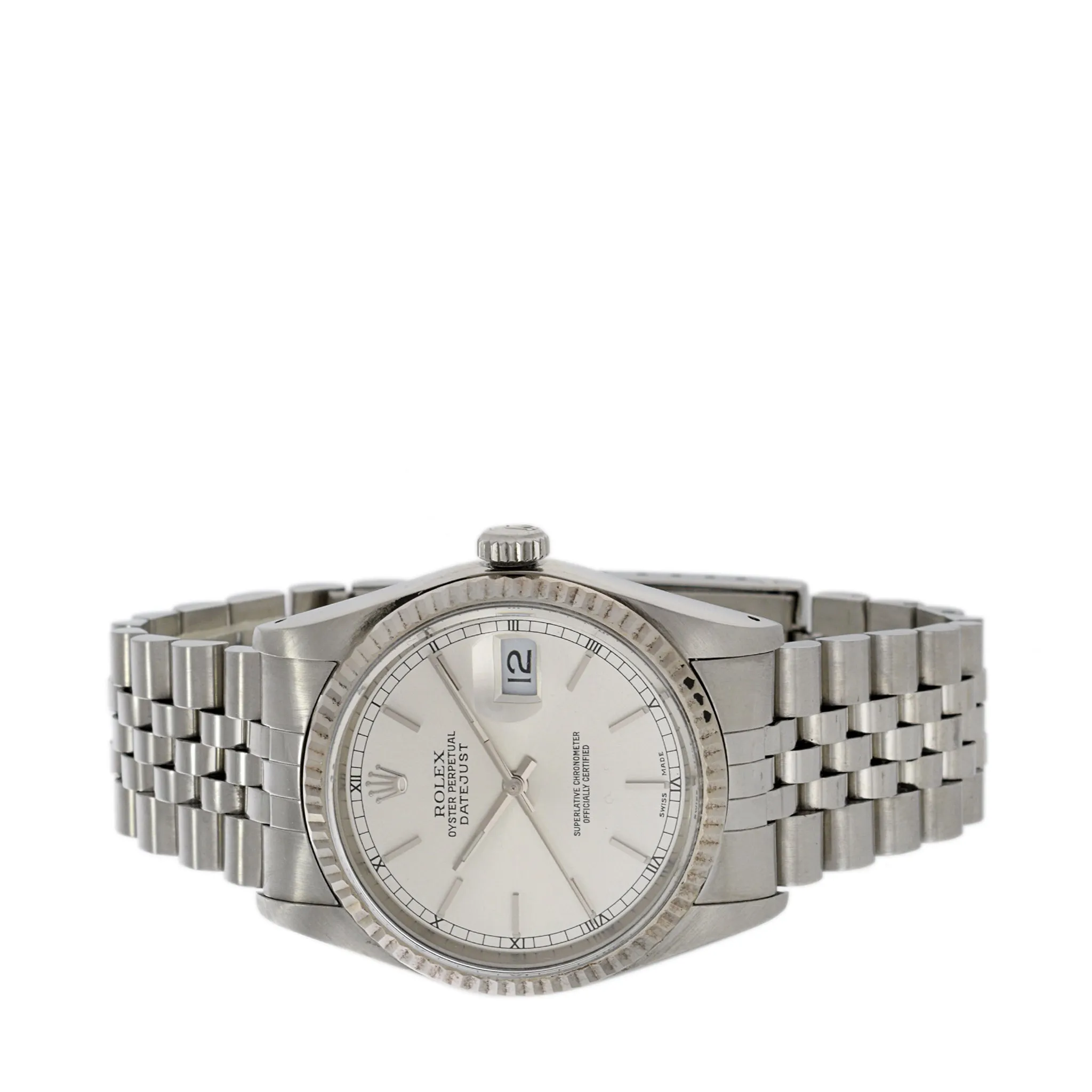 Rolex Datejust Reference 16234 Stainless Steel and 18K White Gold 1990 Manufacture
